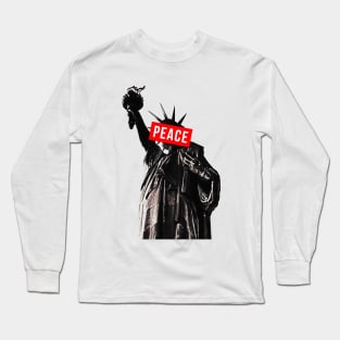 Statue of Liberty // PEACE design Long Sleeve T-Shirt